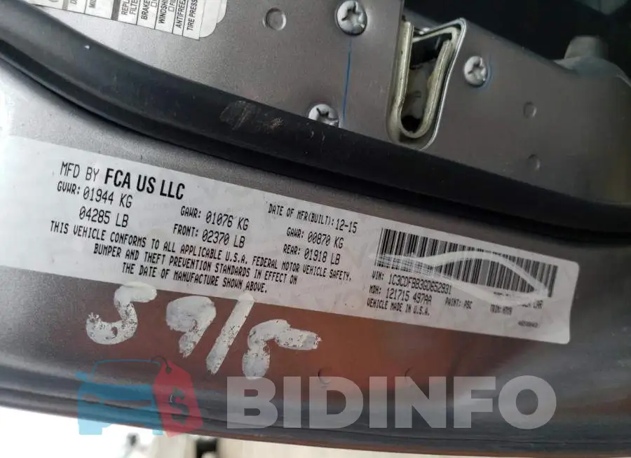 1C3CDFBB3GD652931 Photo# 12