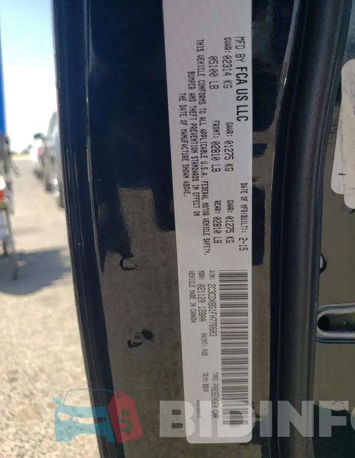 2C3CDXBG1FH776683 Photo# 12