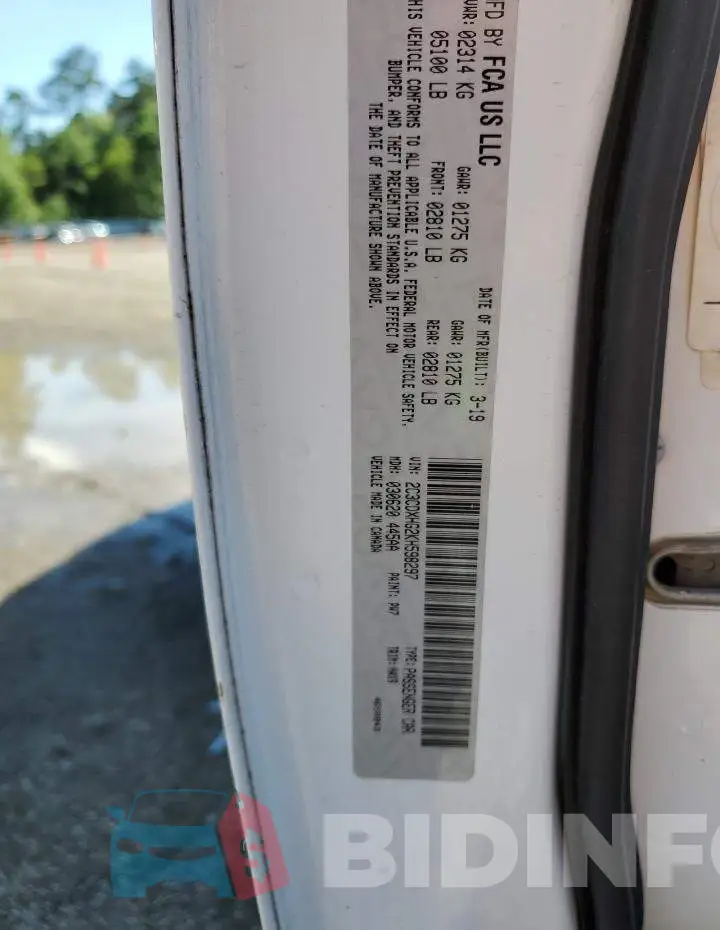 2C3CDXHG2KH598297 Photo# 12