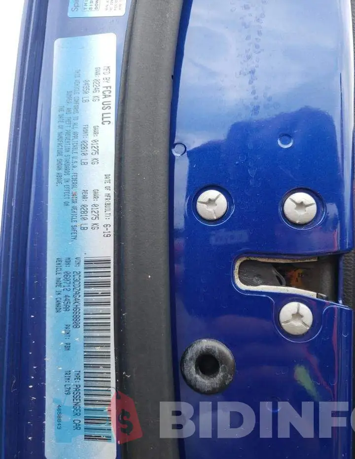2C3CDZAG4KH668808 Photo# 12