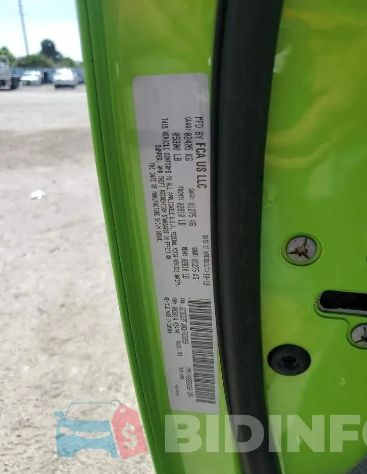 2C3CDZFJXKH723959 Photo# 13
