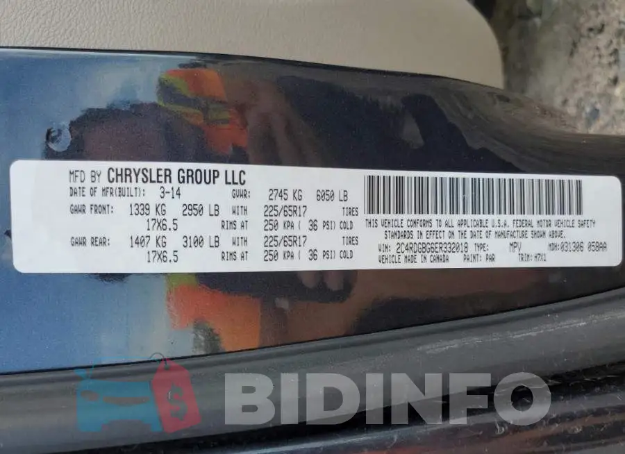 2C4RDGBG6ER332018 Photo# 14