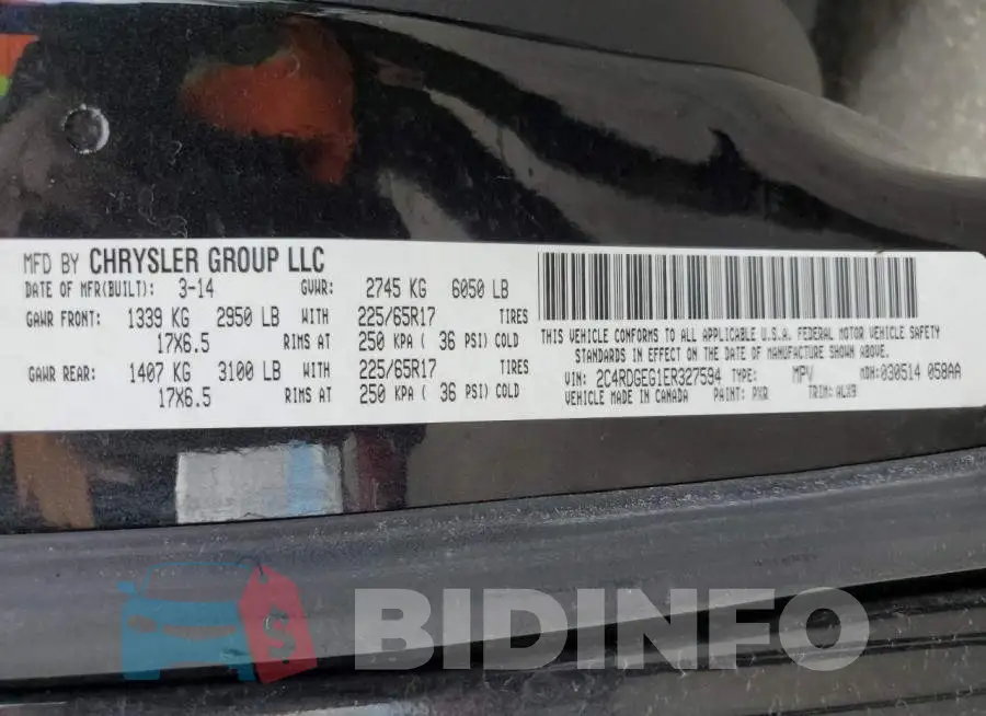2C4RDGEG1ER327594 Photo# 13
