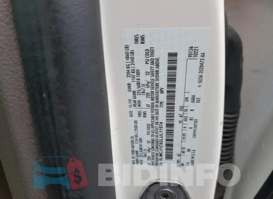 5LMCJ1C92LUL11574 Photo# 13
