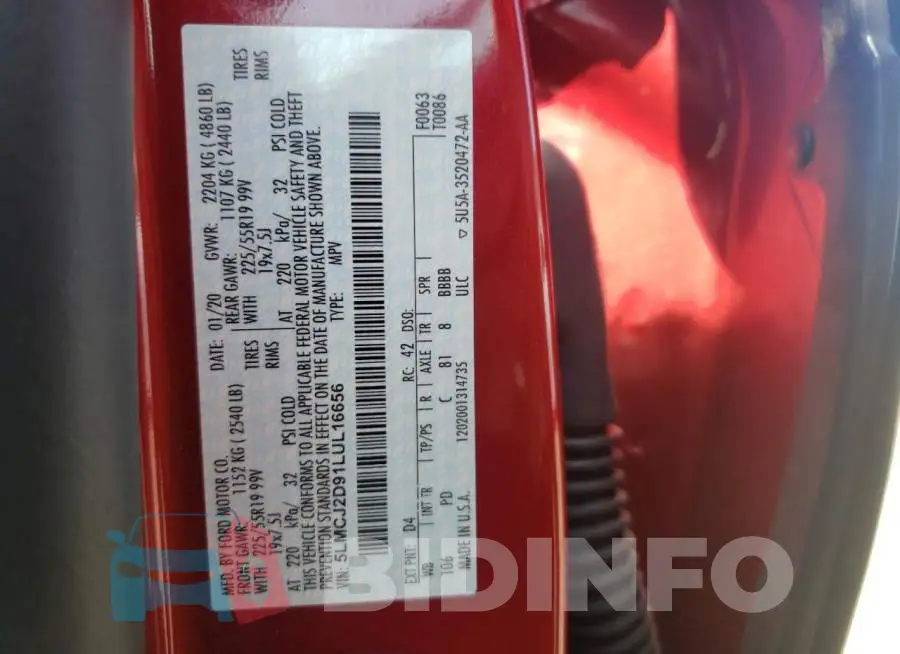 5LMCJ2D91LUL16656 Photo# 12