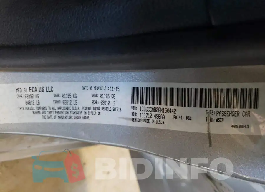 1C3CCCAB2GN150442 Photo# 13