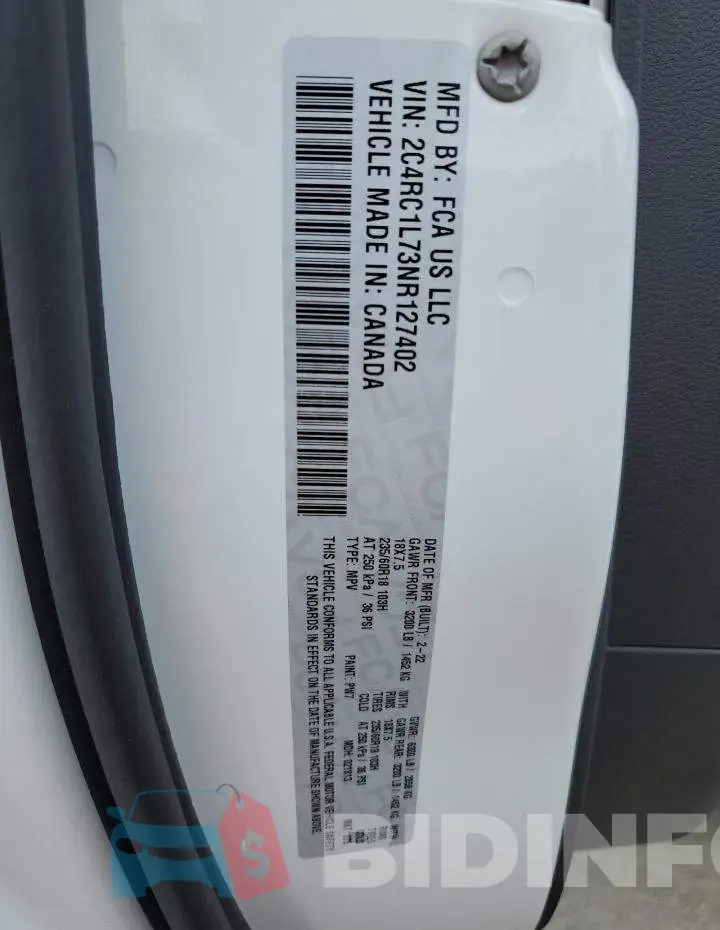 2C4RC1L73NR127402 Photo# 13