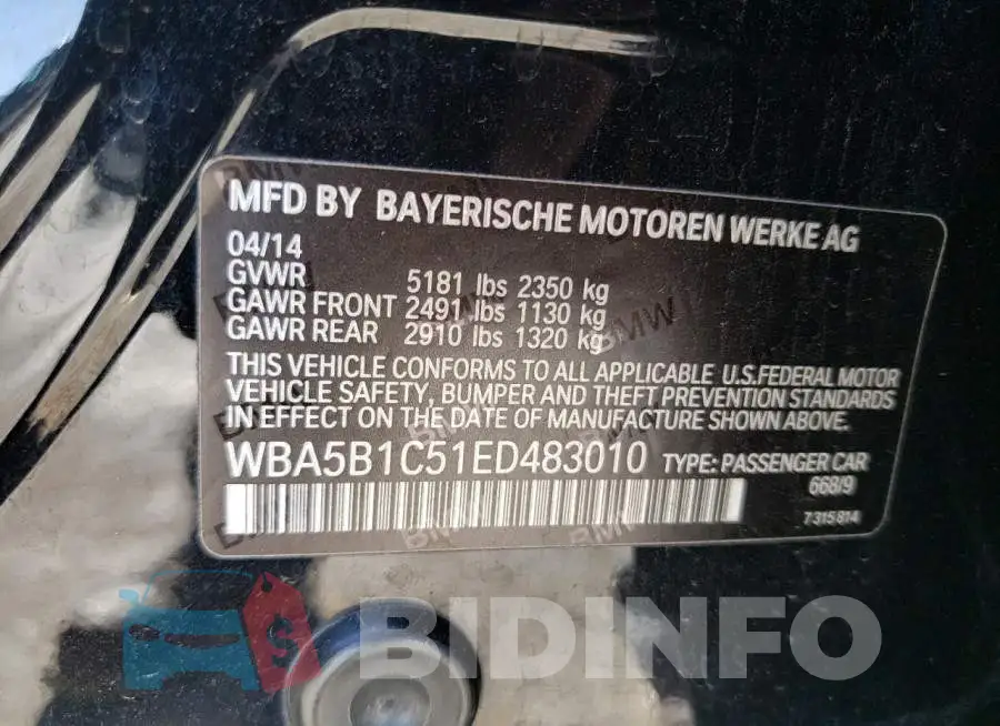 WBA5B1C51ED483010 Photo# 12