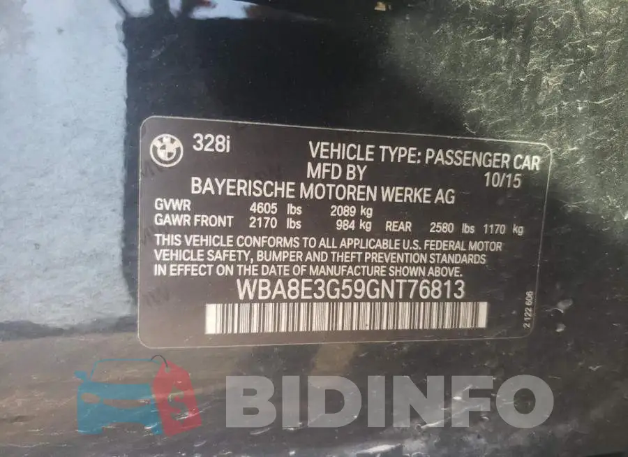 WBA8E3G59GNT76813 Photo# 12