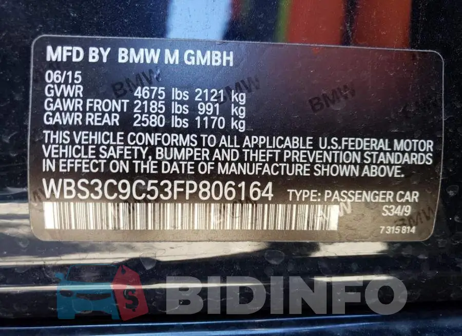 WBS3C9C53FP806164 Photo# 12