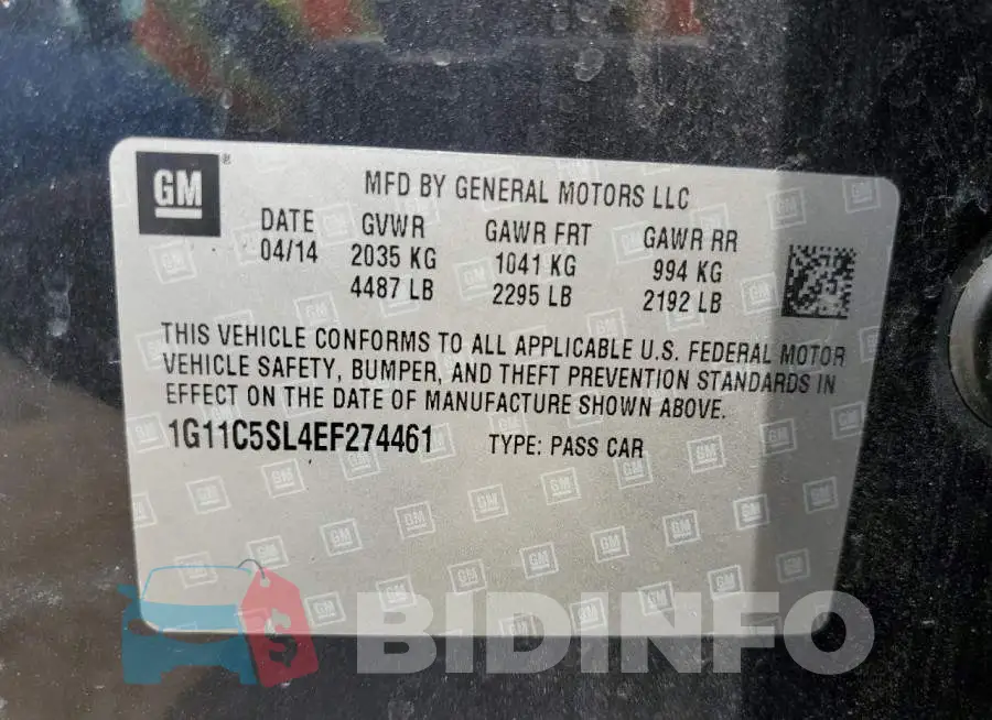 1G11C5SL4EF274461 Photo# 13