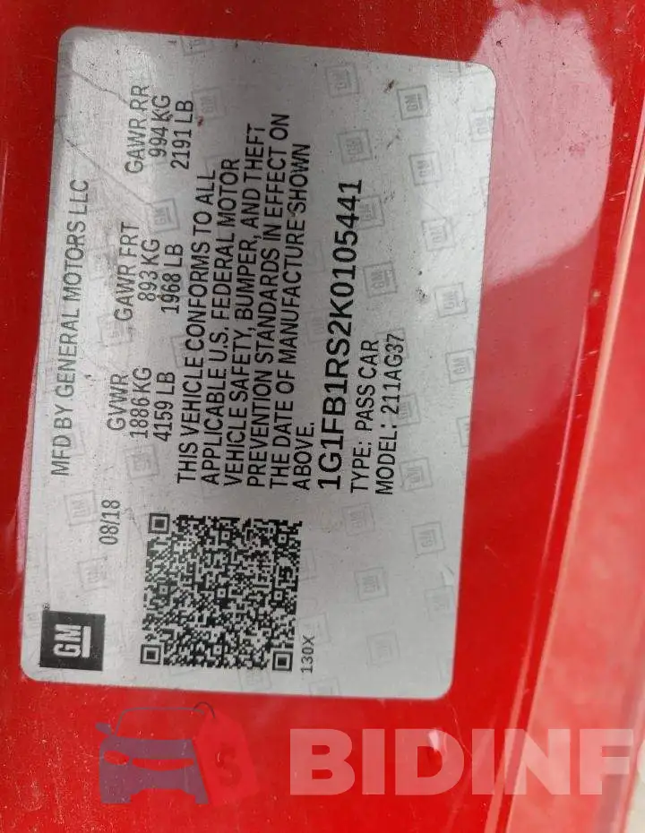 1G1FB1RS2K0105441 Photo# 13