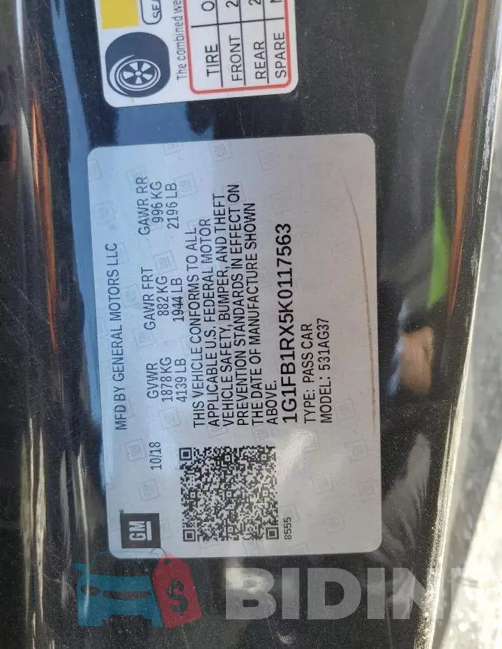 1G1FB1RX5K0117563 Photo# 13