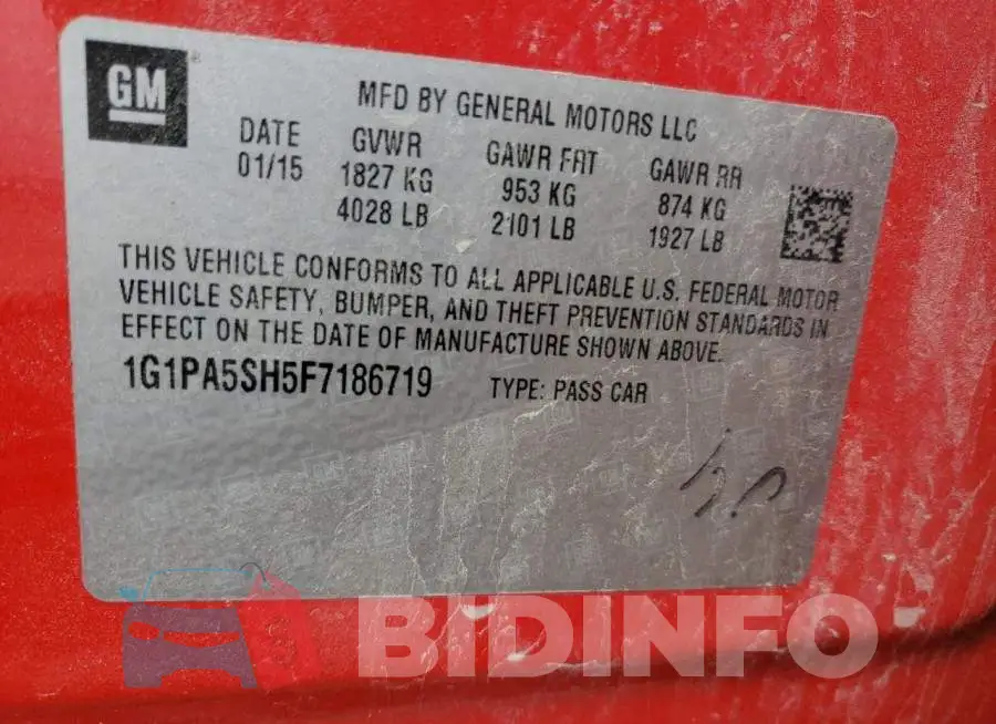 1G1PA5SH5F7186719 Photo# 12