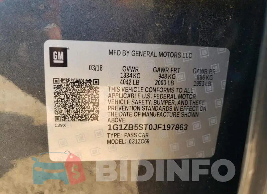 1G1ZB5ST0JF197863 Photo# 12