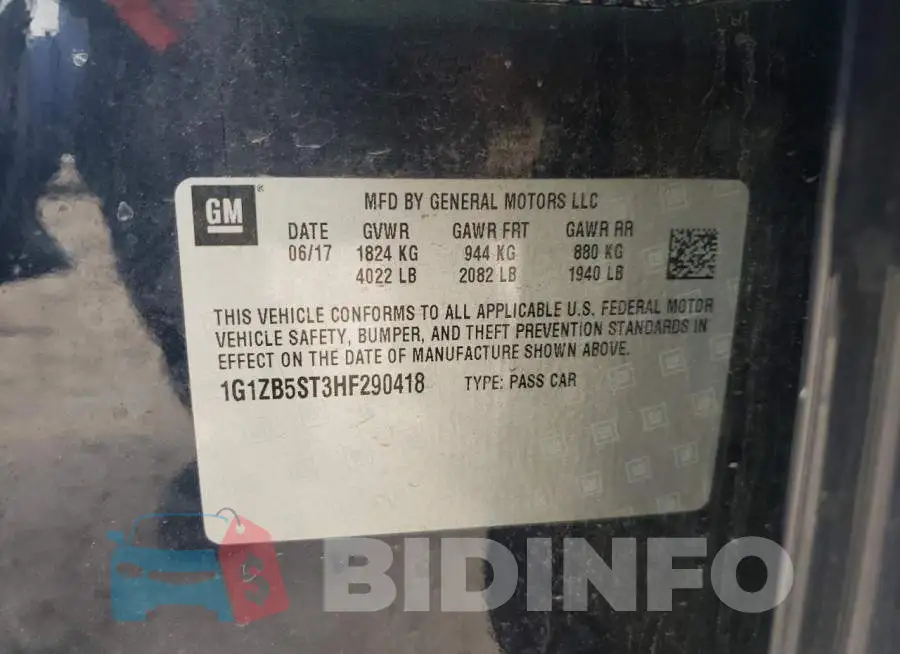 1G1ZB5ST3HF290418 Photo# 12