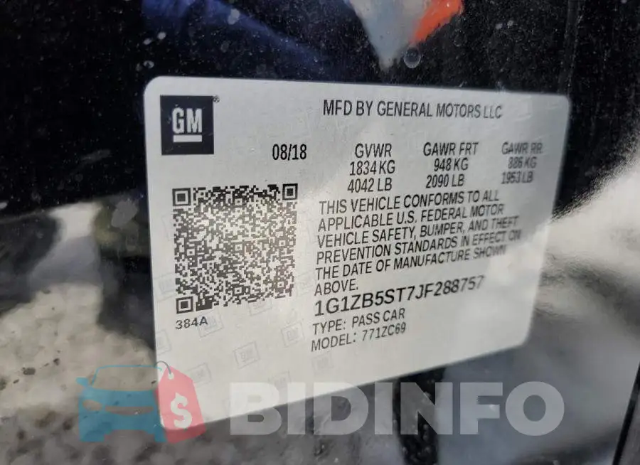 1G1ZB5ST7JF288757 Photo# 12