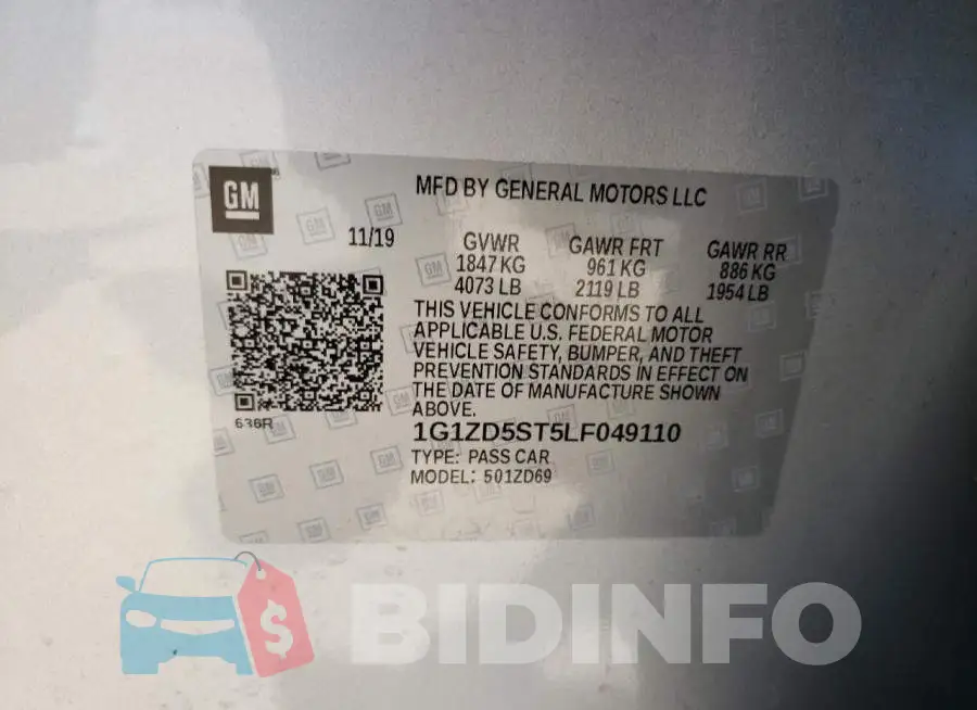 1G1ZD5ST5LF049110 Photo# 13