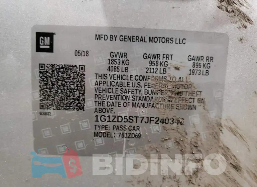 1G1ZD5ST7JF240346 Photo# 13