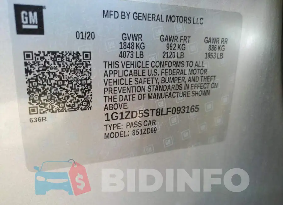 1G1ZD5ST8LF093165 Photo# 10