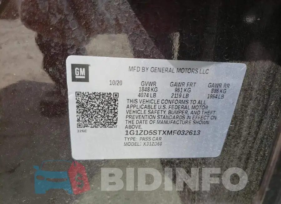 1G1ZD5STXMF032613 Photo# 12