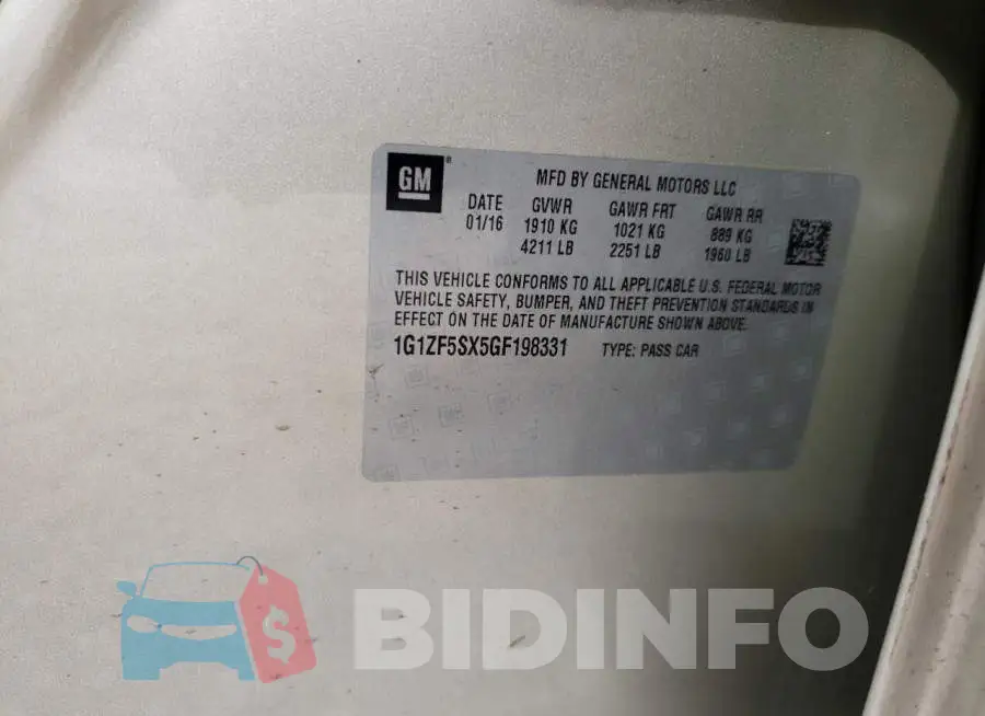 1G1ZF5SX5GF198331 Photo# 12