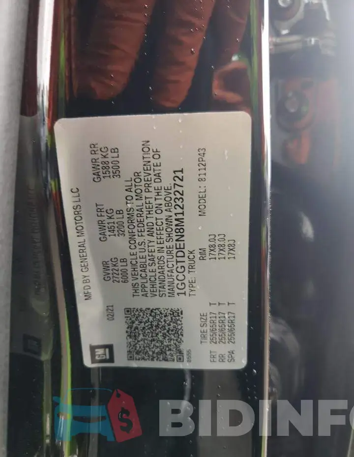1GCGTDEN8M1232721 Photo# 13