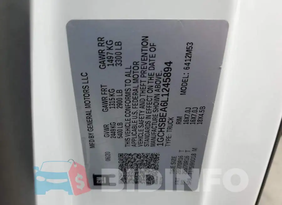 1GCHSBEA6L1245894 Photo# 12