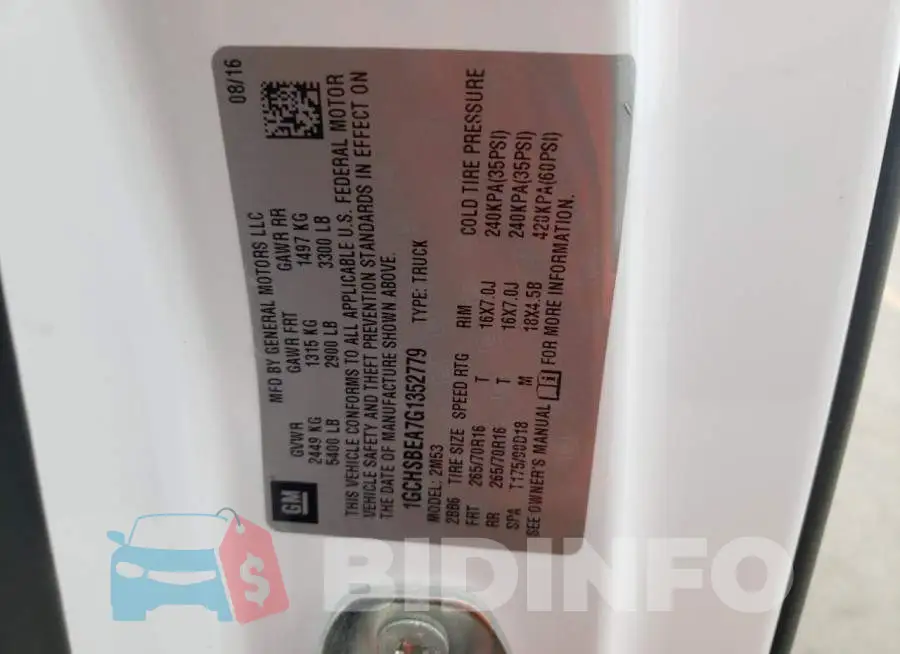 1GCHSBEA7G1352779 Photo# 12