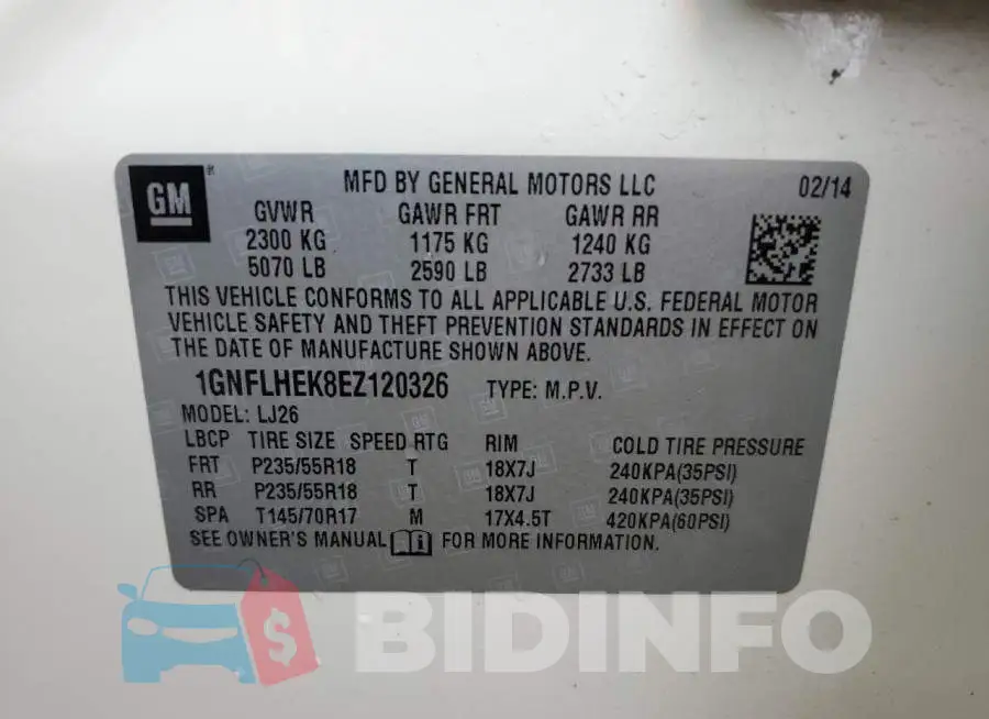 1GNFLHEK8EZ120326 Photo# 12