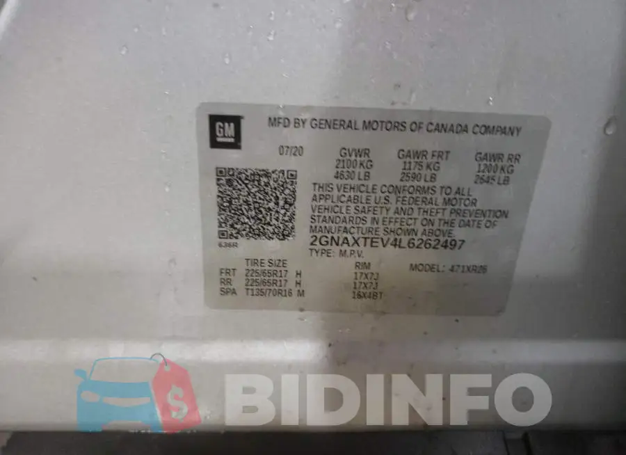 2GNAXTEV4L6262497 Photo# 13