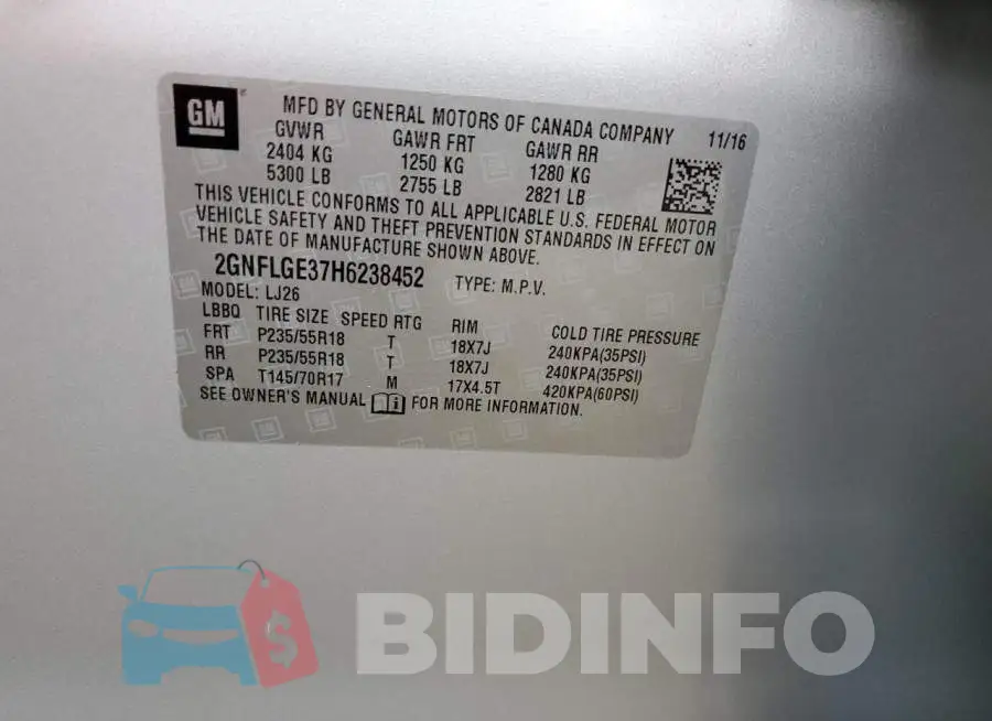 2GNFLGE37H6238452 Photo# 12