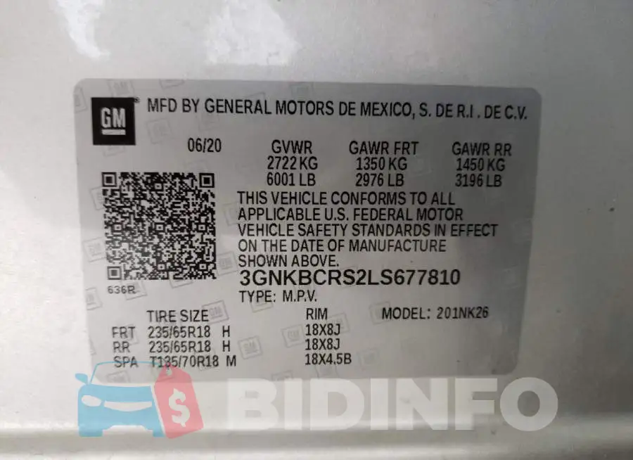 3GNKBCRS2LS677810 Photo# 13