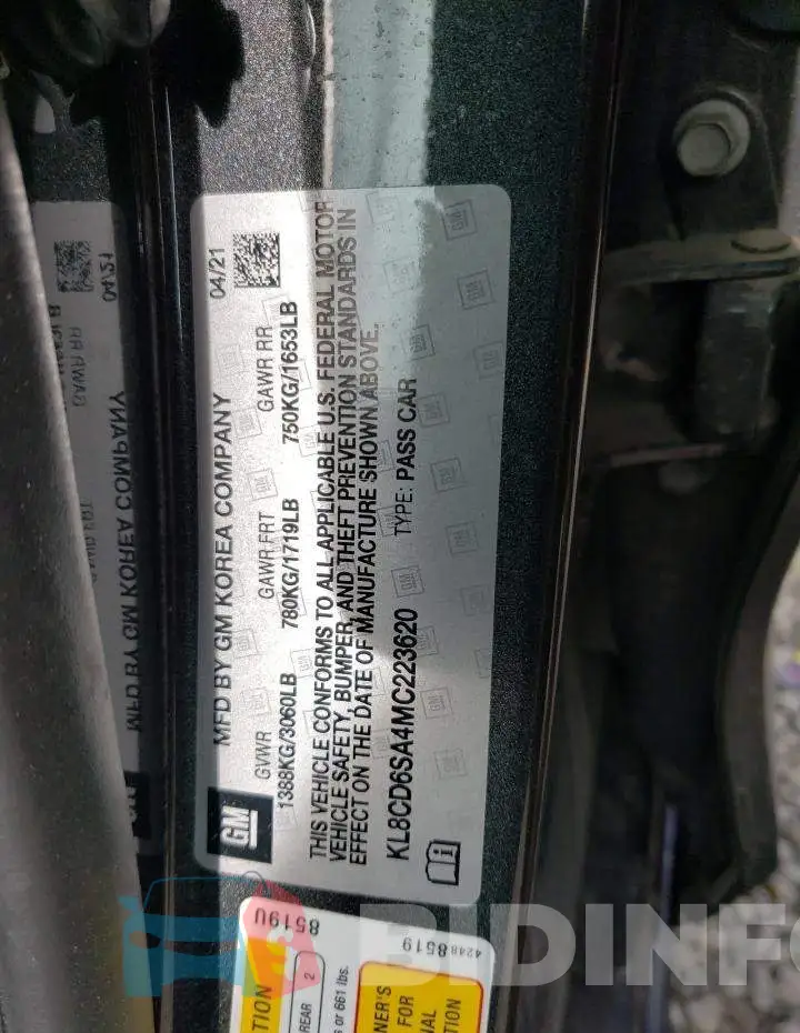 KL8CD6SA4MC223620 Photo# 12