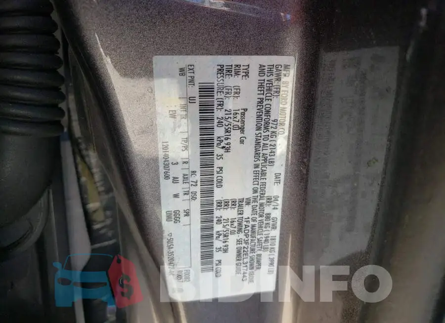 1FADP3F22EL317443 Photo# 12