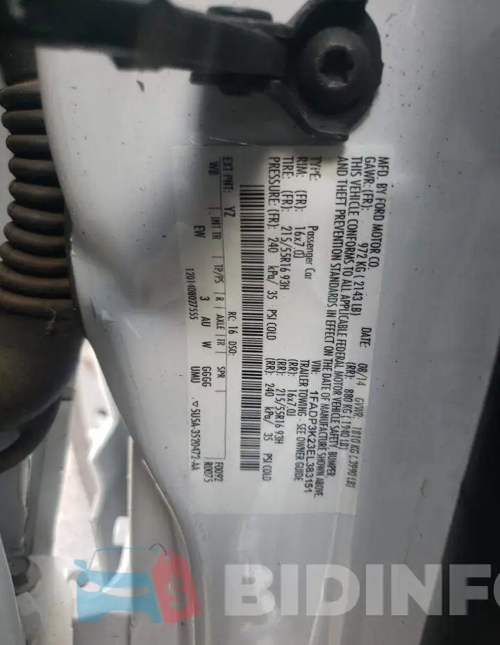 1FADP3K23EL383151 Photo# 12