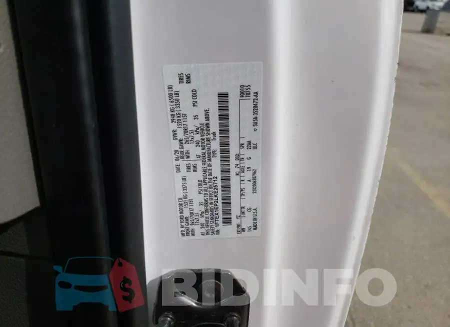 1FTEX1EP2LKE25712 Photo# 12
