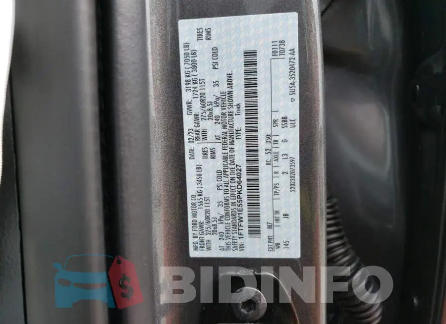 1FTFW1E55PKD64027 Photo# 12