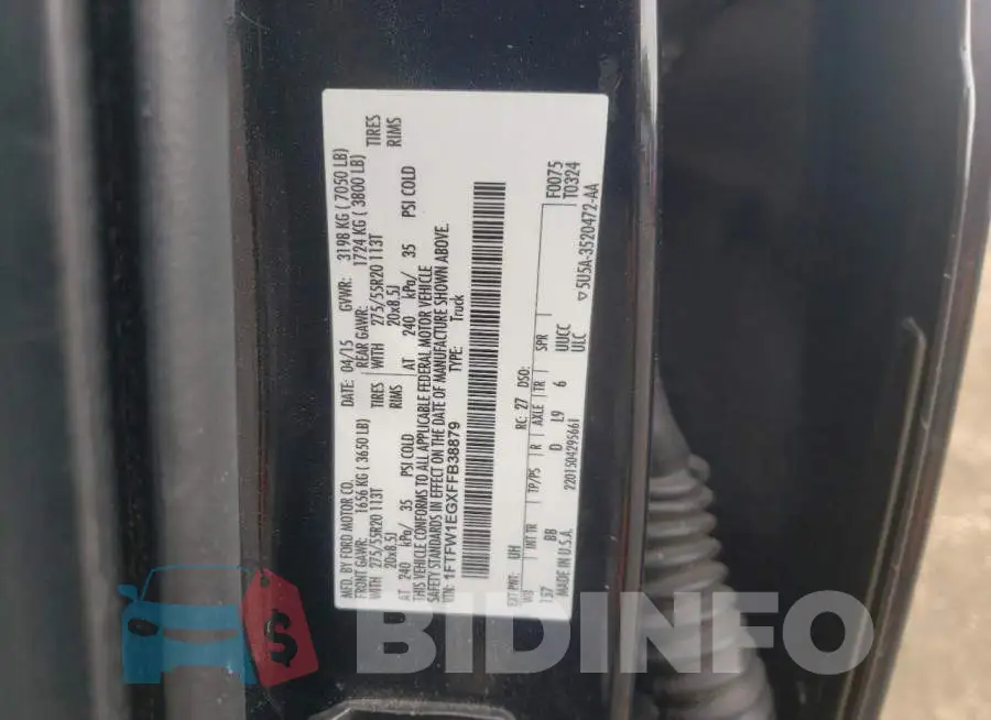 1FTFW1EGXFFB38879 Photo# 12