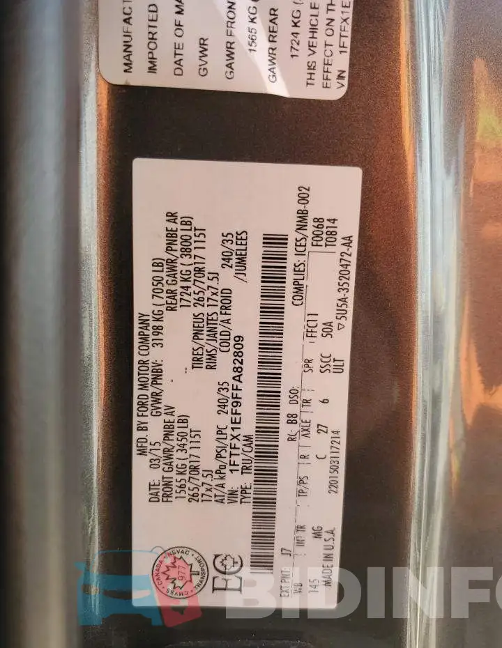 1FTFX1EF9FFA82809 Photo# 13