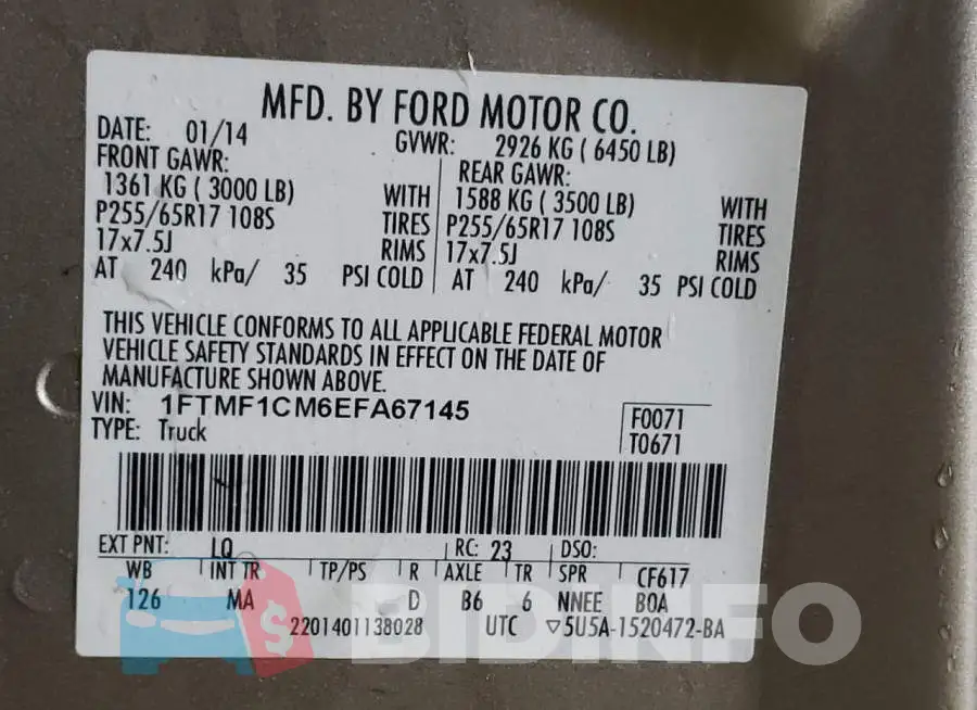 1FTMF1CM6EFA67145 Photo# 13