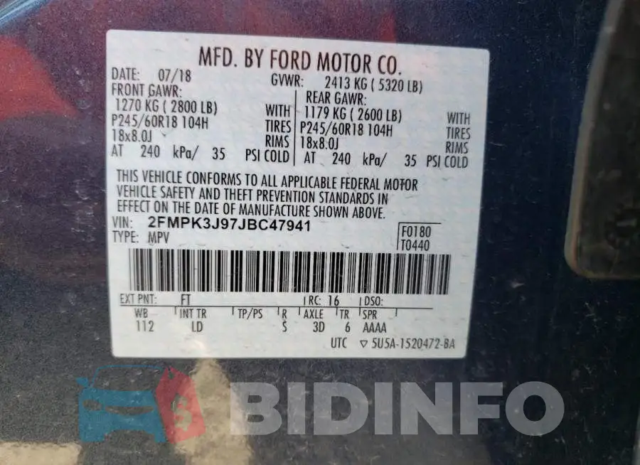 2FMPK3J97JBC47941 Photo# 13