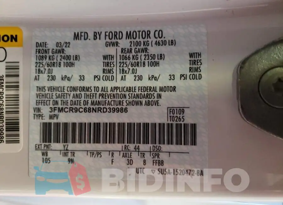 3FMCR9C68NRD39986 Photo# 13