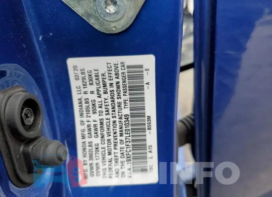 19XFC1F37LE010349 Photo# 13