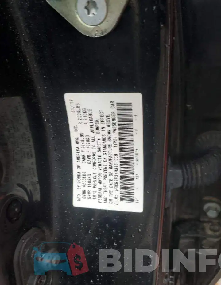 1HGCR2F34HA151009 Photo# 12