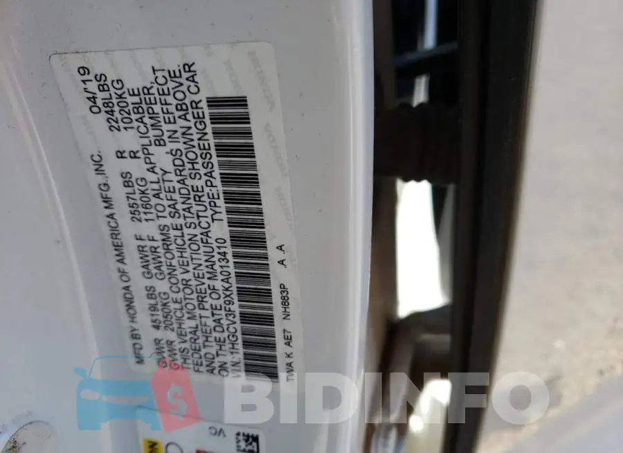 1HGCV3F9XKA013410 Photo# 13