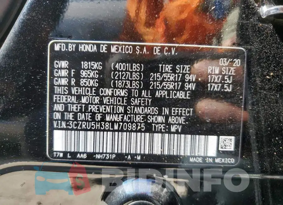 3CZRU5H38LM709875 Photo# 13