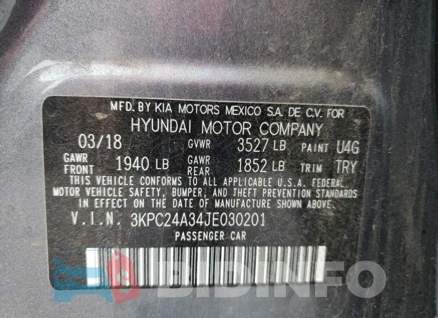 3KPC24A34JE030201 Photo# 12