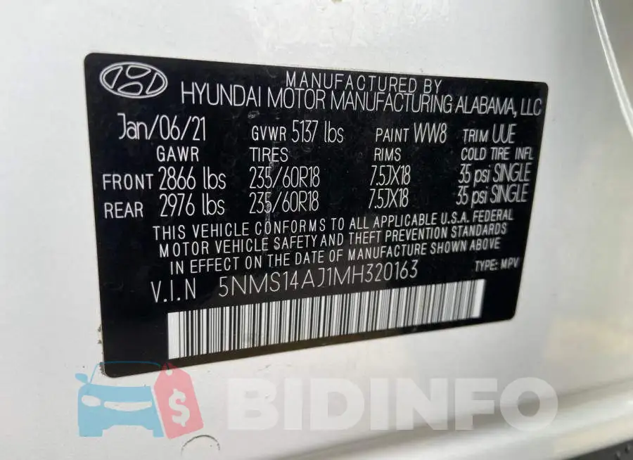 5NMS14AJ1MH320163 Photo# 10