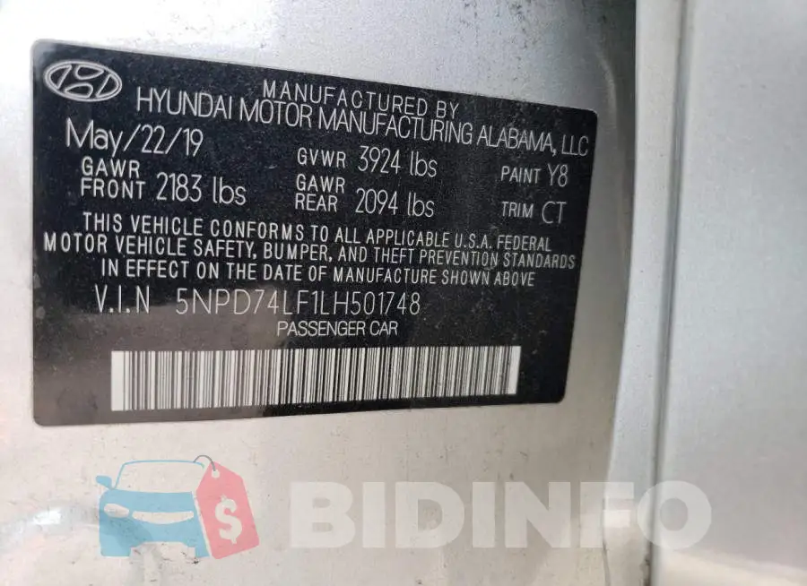 5NPD74LF1LH501748 Photo# 12